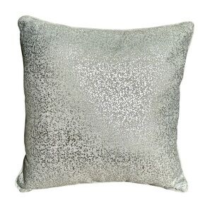 Elegant Silver Shimmering Decorative Throw Pillow 20x20